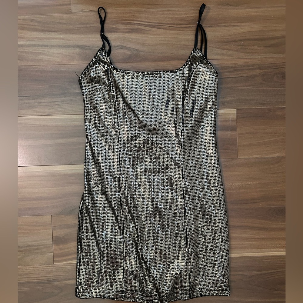 Blue Blush Sequin Dress